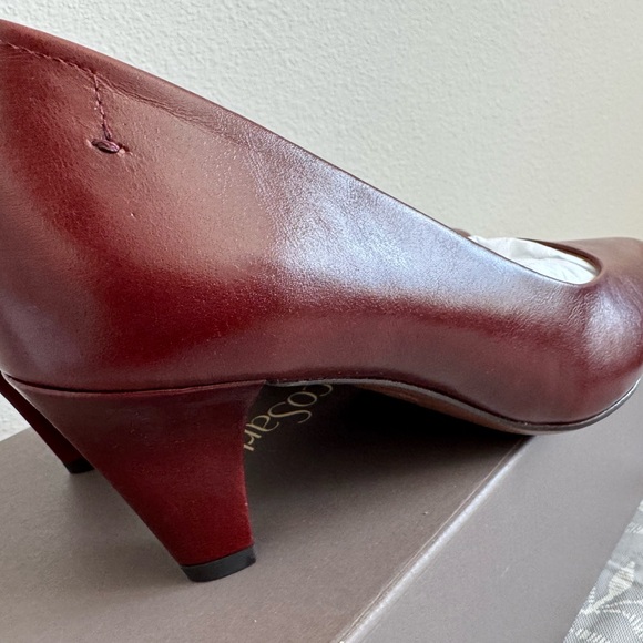 Franco Sarto Mahogany Red/Brown Leather Pumps - Picture 5 of 9